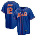 Kooe NY.Mets #12 Francisco Lindor Player Royal Home Game Stitched Jerseys
