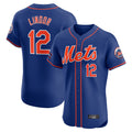 Kooe NY.Mets #12 Francisco Lindor Player Royal Limited Elite Home Stitched Jerseys