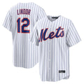 Kooe NY.Mets #12 Francisco Lindor Player White Home Replica Stitched Jerseys