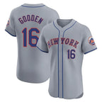 Kooe NY.Mets #16 Dwight Gooden Player Gray Road Limited Elite Home Stitched Jerseys