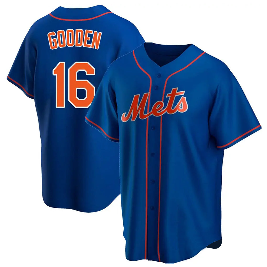 Kooe NY.Mets #16 Dwight Gooden Player Royal Home Game Stitched Jerseys