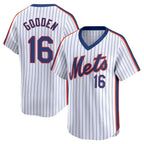 Kooe NY.Mets #16 Dwight Gooden Player White Cooperstown Collection T-shirt Game Stitched Jerseys
