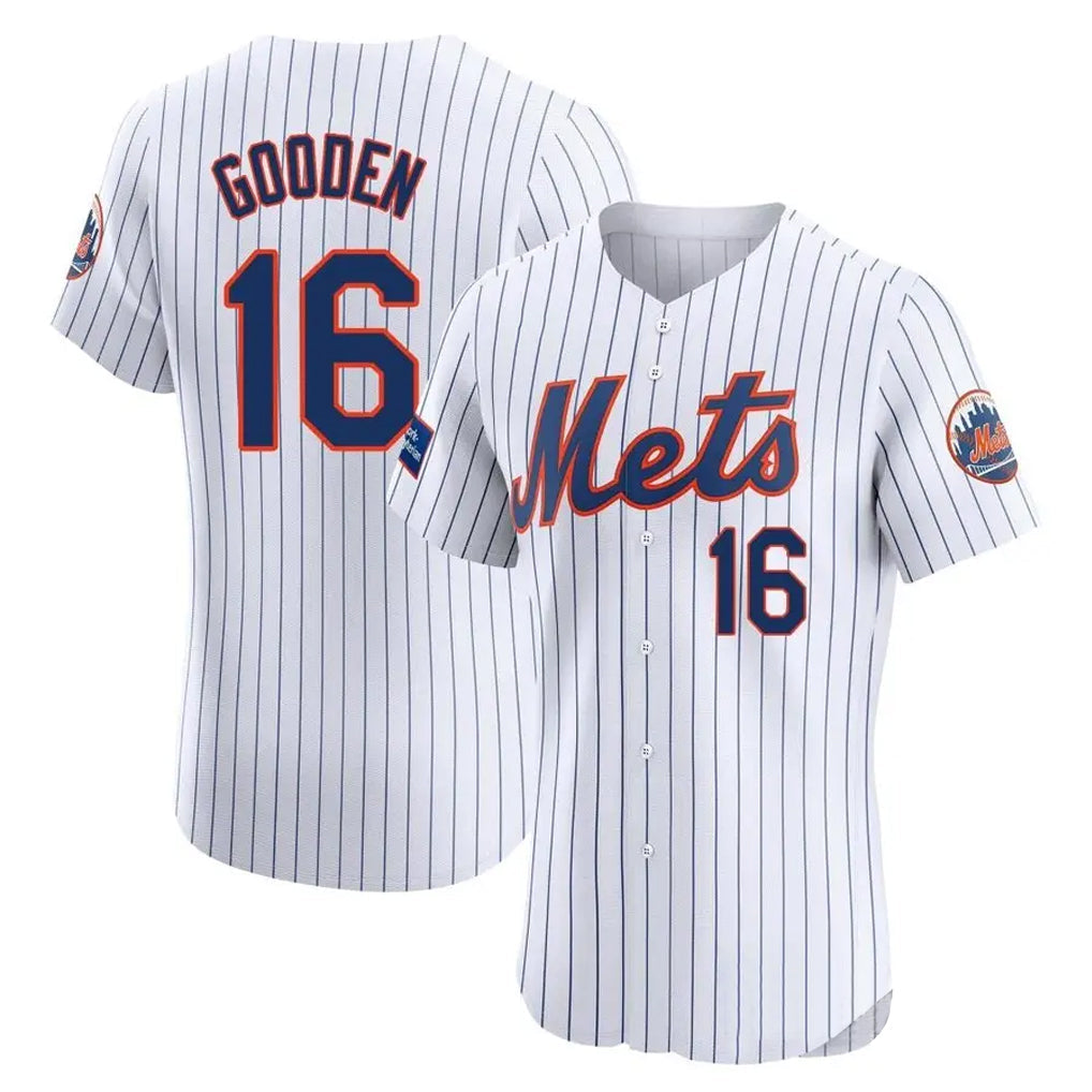 Kooe NY.Mets #16 Dwight Gooden Player White Home Limited Elite Stitched Jerseys