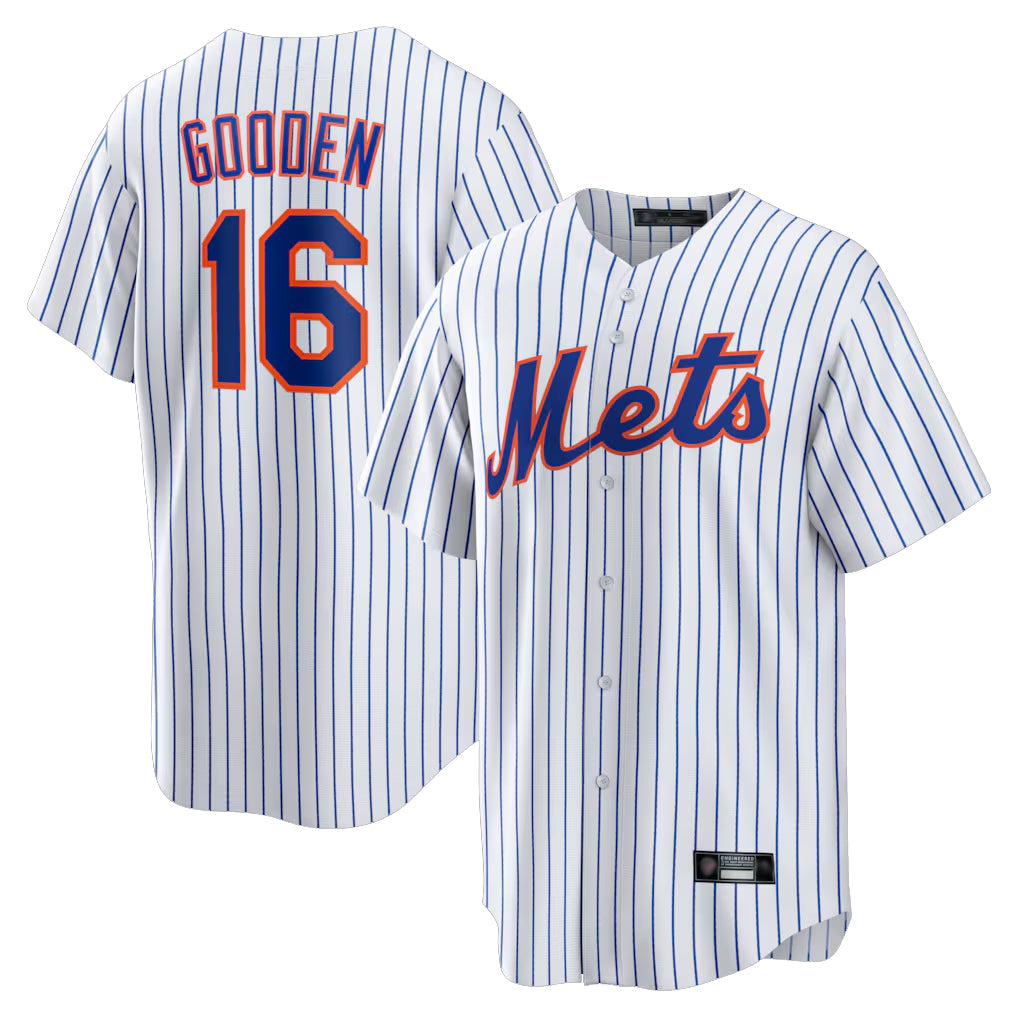Kooe NY.Mets #16 Dwight Gooden Player White Home Replica Stitched Jerseys