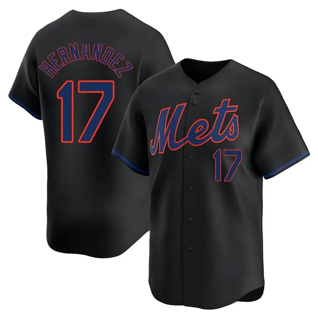 Kooe NY.Mets #17 Keith Hernandez Player Black Alternate Home Limited Stitched Jerseys