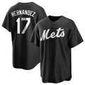 Kooe NY.Mets #17 Keith Hernandez Player Black Home Game Stitched Jerseys