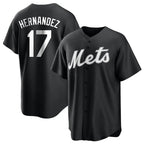 Kooe NY.Mets #17 Keith Hernandez Player Black Home Game Stitched Jerseys