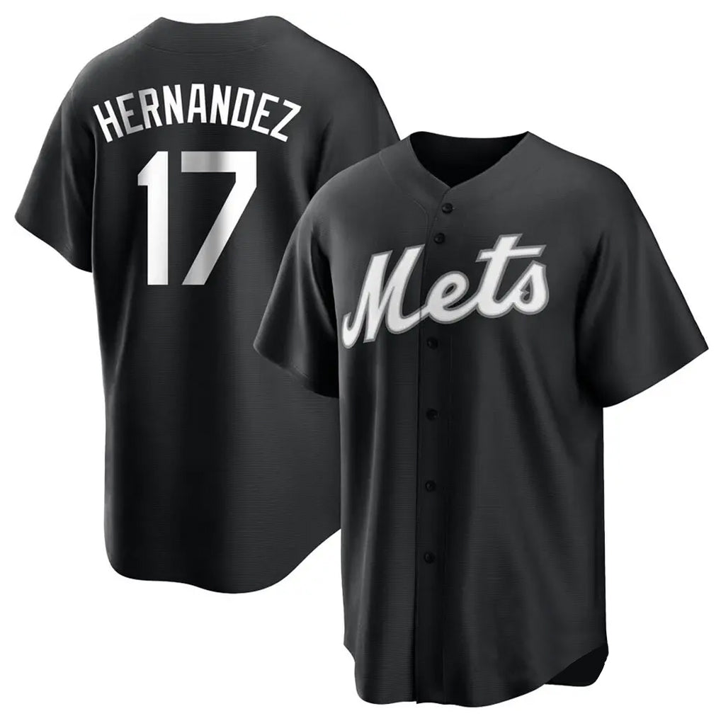 Kooe NY.Mets #17 Keith Hernandez Player Black Home Game Stitched Jerseys