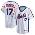 Kooe NY.Mets #17 Keith Hernandez Player White Cooperstown Collection T-shirt Game Stitched Jerseys