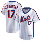 Kooe NY.Mets #17 Keith Hernandez Player White Cooperstown Collection T-shirt Game Stitched Jerseys