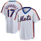 Kooe NY.Mets #17 Keith Hernandez Player White Cooperstown Collection T-shirt Home Stitched Jerseys