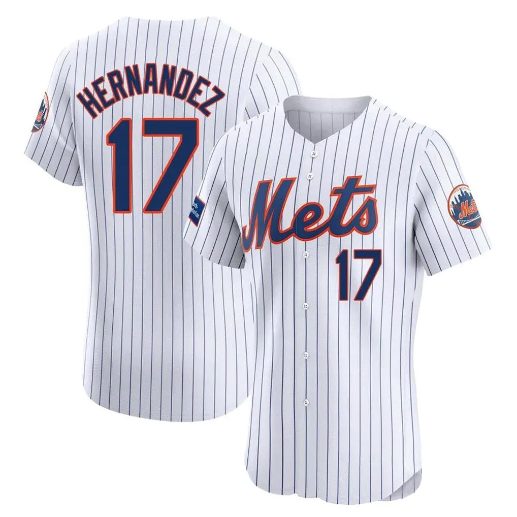 Kooe NY.Mets #17 Keith Hernandez Player White Home Limited Elite Stitched Jerseys