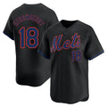 Kooe NY.Mets #18 Darryl Strawberry Player Black Alternate Home Limited Stitched Jerseys