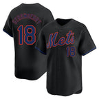 Kooe NY.Mets #18 Darryl Strawberry Player Black Alternate Home Limited Stitched Jerseys