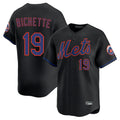 Kooe NY.Mets #19 Bo Bichette Player Black Alternate Home Limited Stitched Jerseys