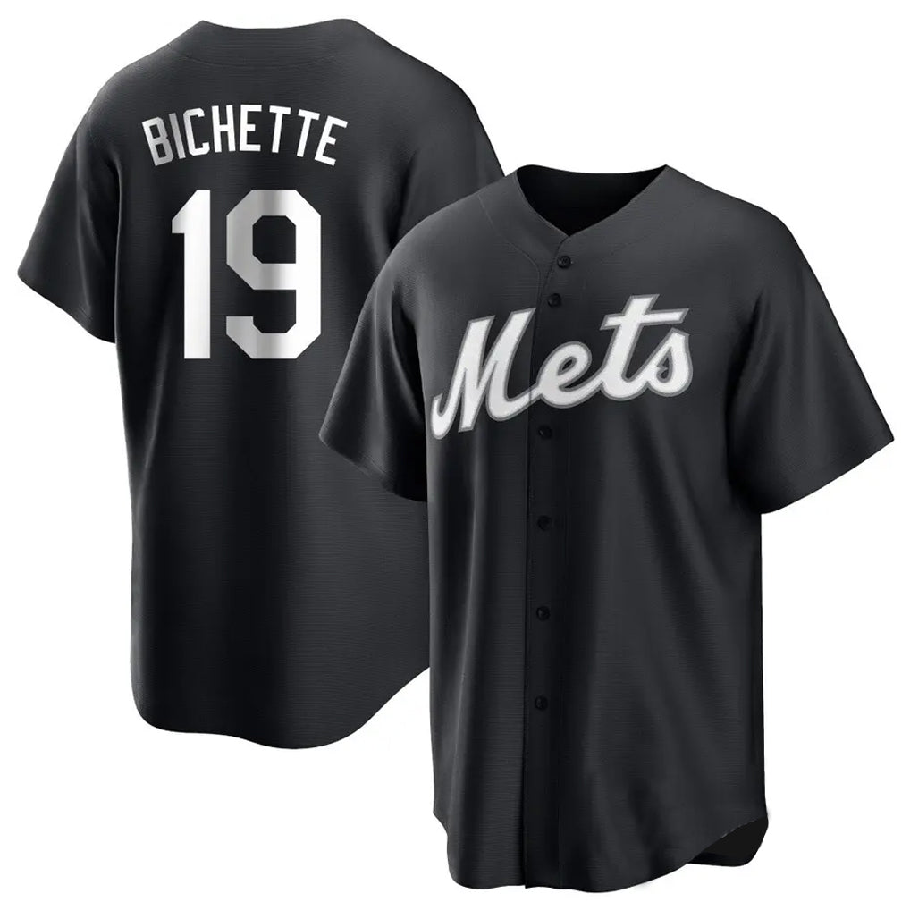 Kooe NY.Mets #19 Bo Bichette Player Black Home Game Stitched Jerseys