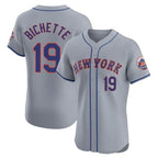 Kooe NY.Mets #19 Bo Bichette Player Gray Road Limited Elite Home Stitched Jerseys