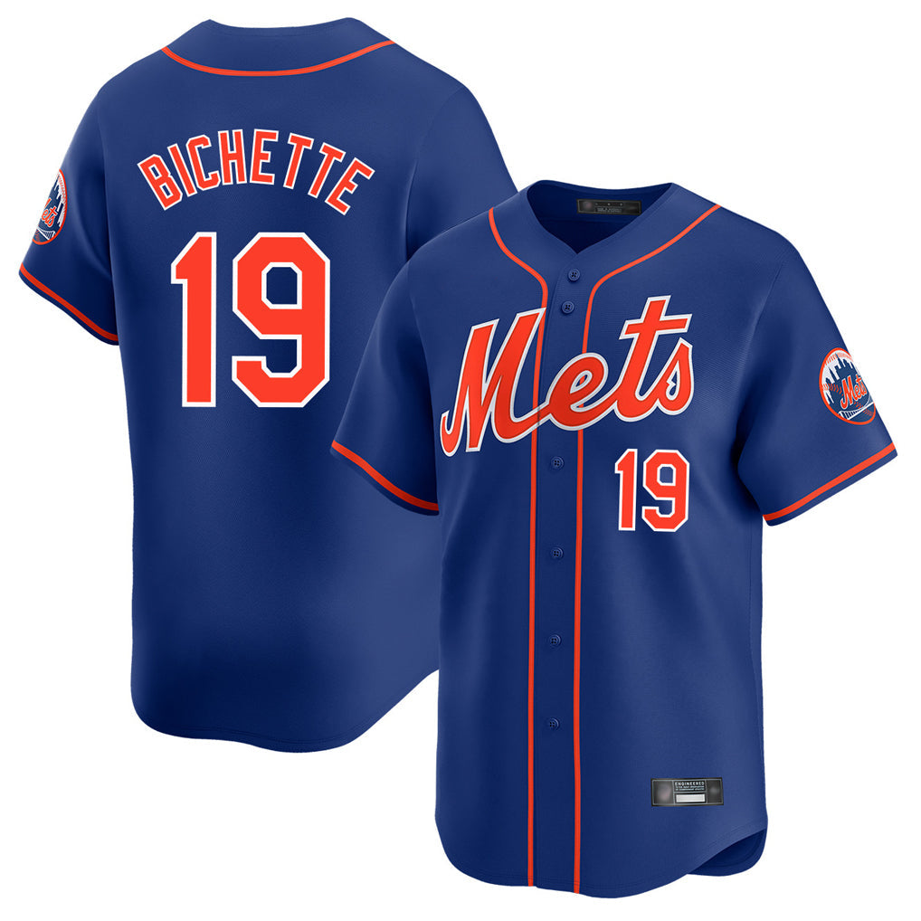 Kooe NY.Mets #19 Bo Bichette Player Royal Home Limited Stitched Jerseys