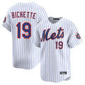 Kooe NY.Mets #19 Bo Bichette Player White Home Limited Stitched Jerseys
