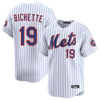 Kooe NY.Mets #19 Bo Bichette Player White Home Limited Stitched Jerseys