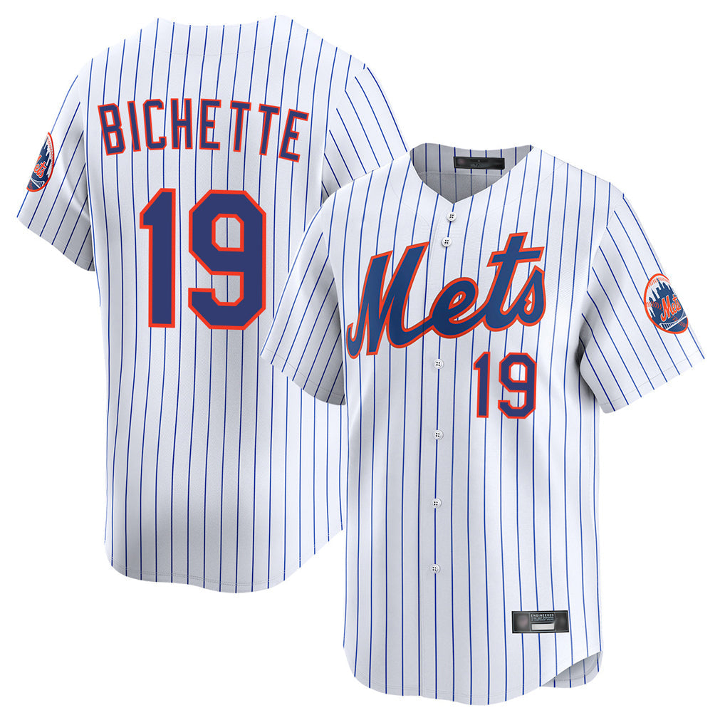 Kooe NY.Mets #19 Bo Bichette Player White Home Limited Stitched Jerseys