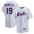 Kooe NY.Mets #19 Bo Bichette Player White Home Replica Stitched Jerseys