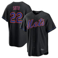 Kooe NY.Mets #22 Juan Soto Player Black Alternate Home Game Stitched Jerseys