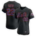 Kooe NY.Mets #22 Juan Soto Player Black Home Limited Elite Stitched Jerseys