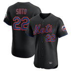 Kooe NY.Mets #22 Juan Soto Player Black Home Limited Elite Stitched Jerseys