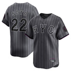 Kooe NY.Mets #22 Juan Soto Player Gray City Connect Limited Stitched Jerseys