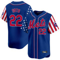 Kooe NY.Mets #22 Juan Soto Player Royal 2025 Independence Day Vapor Premier Limited  Stitched Jerseys