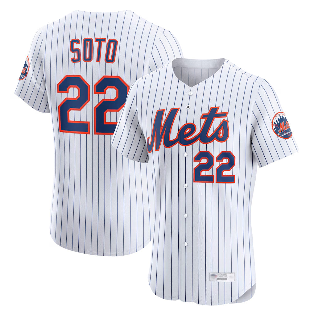 Kooe NY.Mets #22 Juan Soto Player White Home Limited Elite Stitched Jerseys