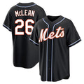 Kooe NY.Mets #26 Nolan McLean Player Black Fashion Out Game Stitched Jerseys