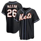 Kooe NY.Mets #26 Nolan McLean Player Black Fashion Out Game Stitched Jerseys