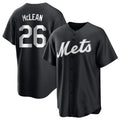 Kooe NY.Mets #26 Nolan McLean Player Black Home Game Stitched Jerseys