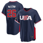 Kooe NY.Mets #26 Nolan McLean Player Navy USA 2026 World Classic Home Limited Stitched Jerseys