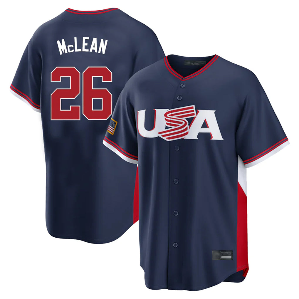 Kooe NY.Mets #26 Nolan McLean Player Navy USA 2026 World Classic Home Limited Stitched Jerseys