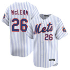 Kooe NY.Mets #26 Nolan McLean Player White Home Replica Stitched Jerseys