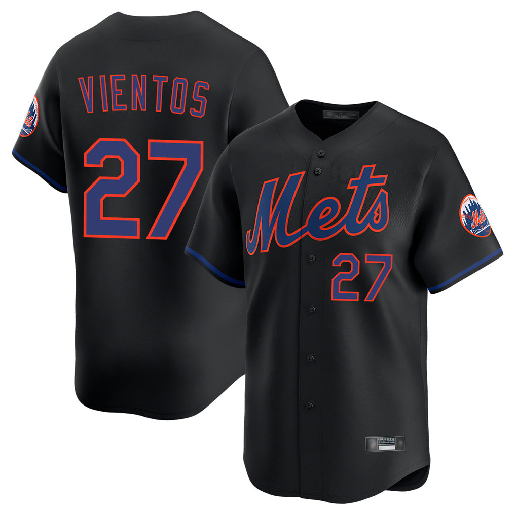 Kooe NY.Mets #27 Mark Vientos Player Black Alternate Home Limited Stitched Jerseys