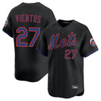 Kooe NY.Mets #27 Mark Vientos Player Black Alternate Home Limited Stitched Jerseys