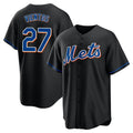 Kooe NY.Mets #27 Mark Vientos Player Black Replica Home Game Stitched Jerseys