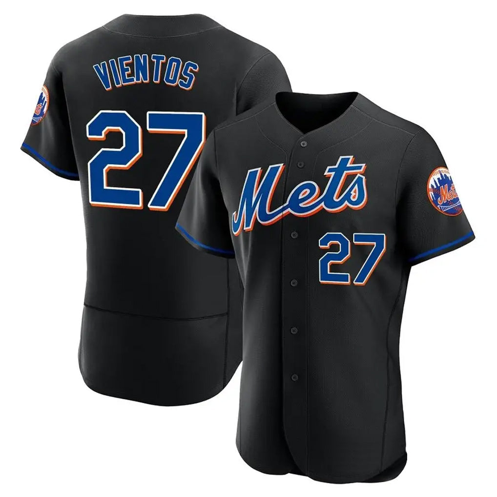 Kooe NY.Mets #27 Mark Vientos Player Black Replica Home Limited Elite Stitched Jerseys