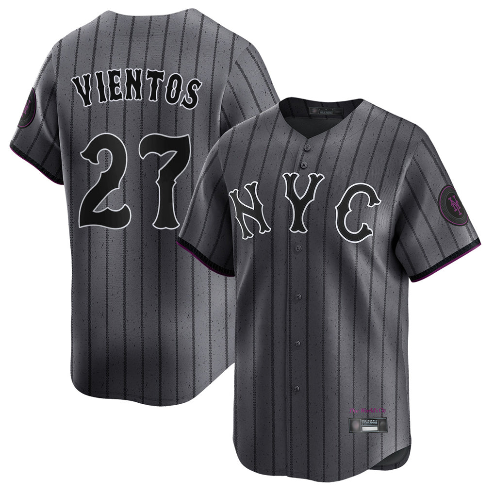Kooe NY.Mets #27 Mark Vientos Player Gray City Connect Limited Stitched Jerseys