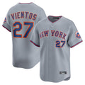 Kooe NY.Mets #27 Mark Vientos Player Gray Road Limited Home Stitched Jerseys