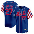 Kooe NY.Mets #27 Mark Vientos Player Royal 2025 Independence Day Vapor Premier Limited  Stitched Jerseys