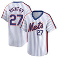 Kooe NY.Mets #27 Mark Vientos Player White Cooperstown Collection T-shirt Game Stitched Jerseys