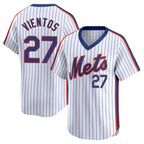 Kooe NY.Mets #27 Mark Vientos Player White Cooperstown Collection T-shirt Game Stitched Jerseys