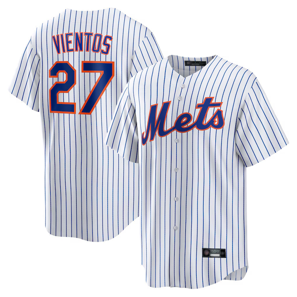Kooe NY.Mets #27 Mark Vientos Player White Home Game Stitched Jerseys