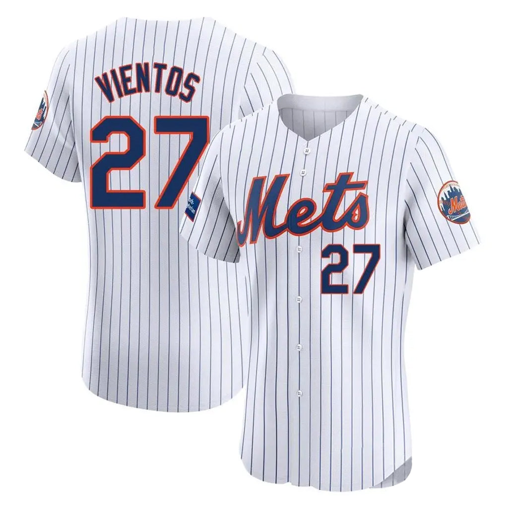 Kooe NY.Mets #27 Mark Vientos Player White Home Limited Elite Stitched Jerseys