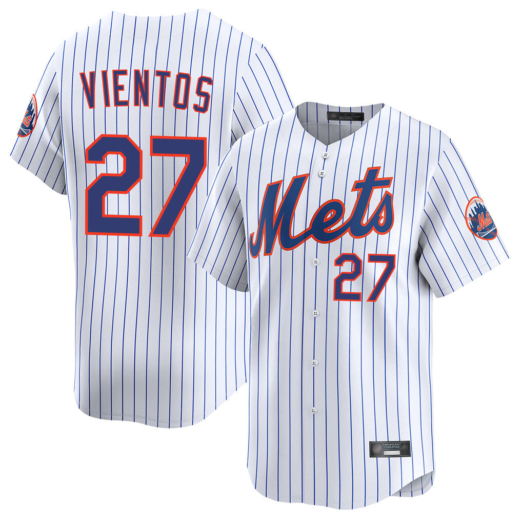 Kooe NY.Mets #27 Mark Vientos Player White Home Limited Stitched Jerseys